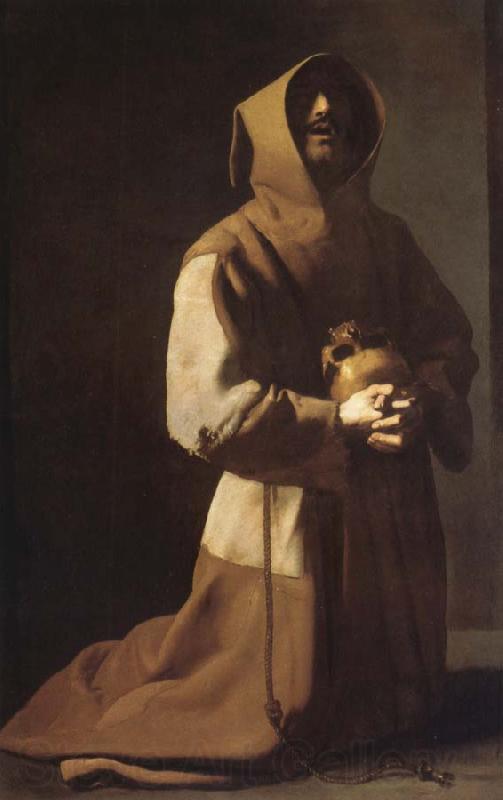 Francisco de Zurbaran St. Franciscus in meditation Norge oil painting art